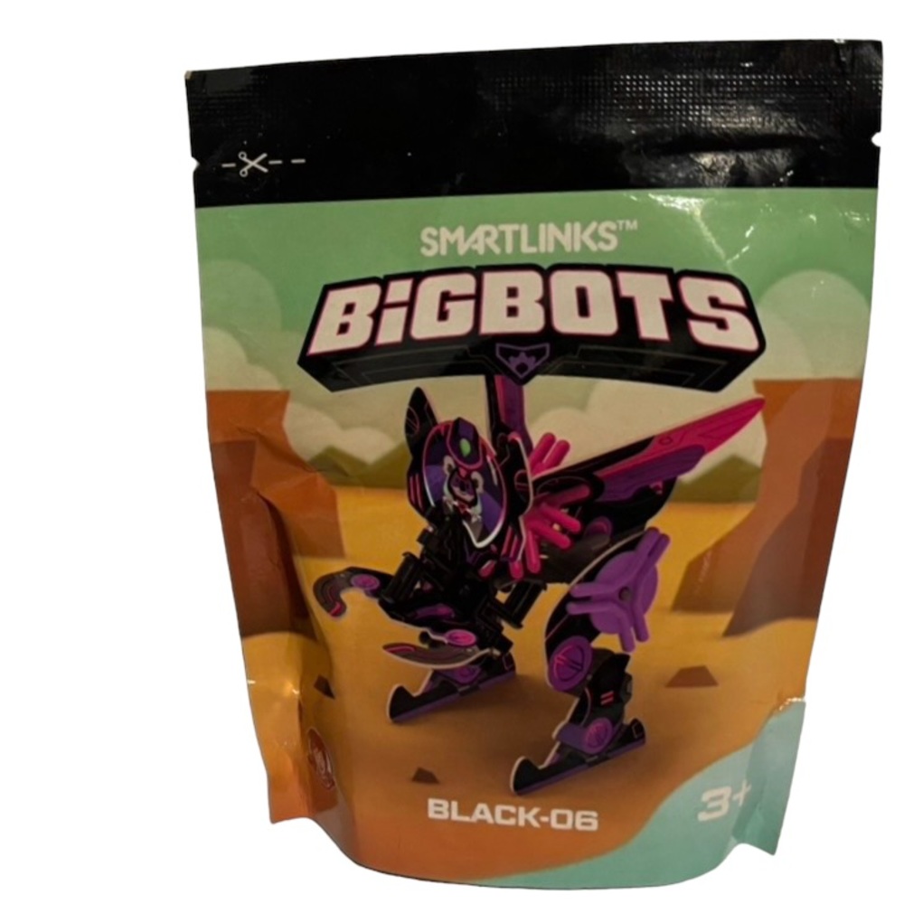 Wendy's Smartlinks BiGBOTS Black-06 Kids Meal Toy Brand New Sealed